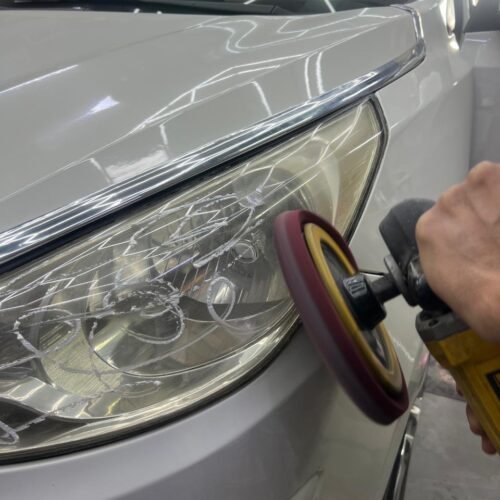 Car Head lights polishing